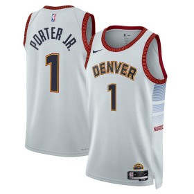 Män Denver Nuggets Tröja Michael Porter JR 1 Nike 2022-23 City Edition Grå Swingman